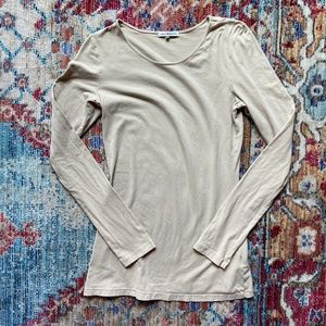 James Perse Beige Super Soft Long Sleeve Tee
